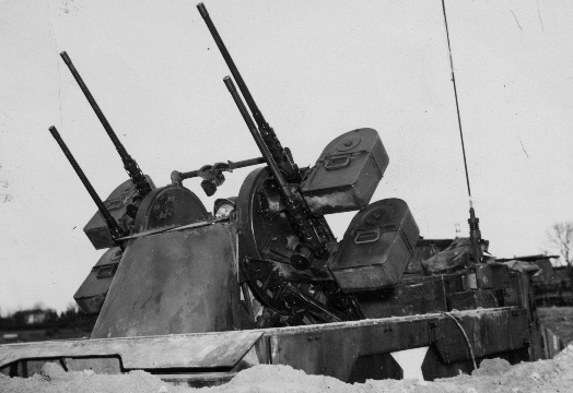 M16 dug in near Wilwerdange Germany, February 1945.