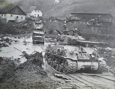 CCA armored column at Neufeld Austria, May 4 1945.
