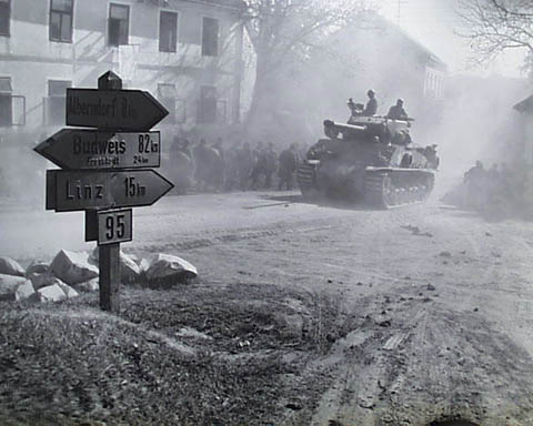 Gallneukirchen Austria passing surrendering germans, May 4 1945.