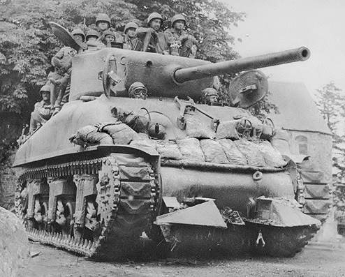 Sherman M4A1 (76mm) in Normandy, August 1944.