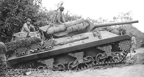 M-10 Tank Destroyers in Woods.