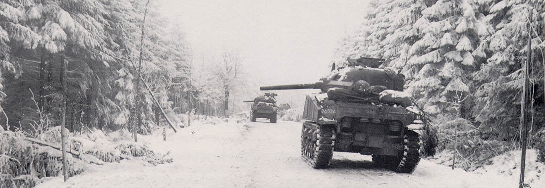 Shermans in the Battle of the Bulge.