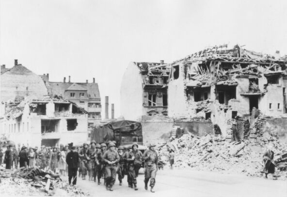 Who can forget our triumphant entry into Plauen, Germany, with it's utter devastation and the stench emanating from the bombed out buildings.